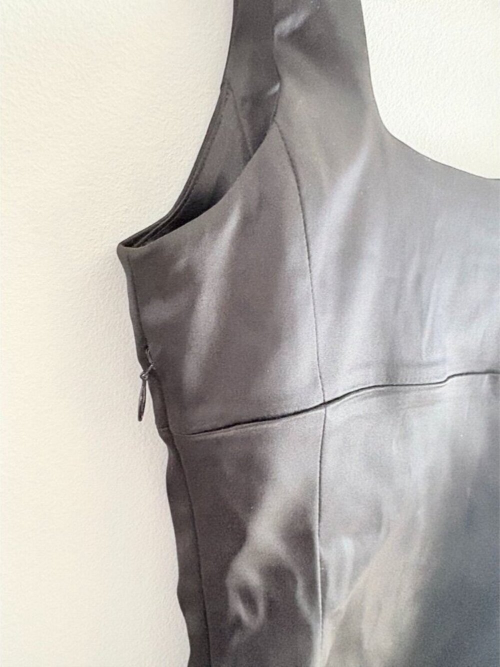 Aritzia Wilfred Shine Satin Mini Dress Black Size 0 - Picture 9 of 11